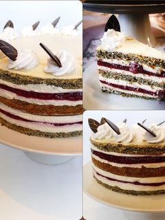 Meggyes-vaníliás máktorta recept fotója