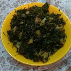 A picture of Aloo Methi.