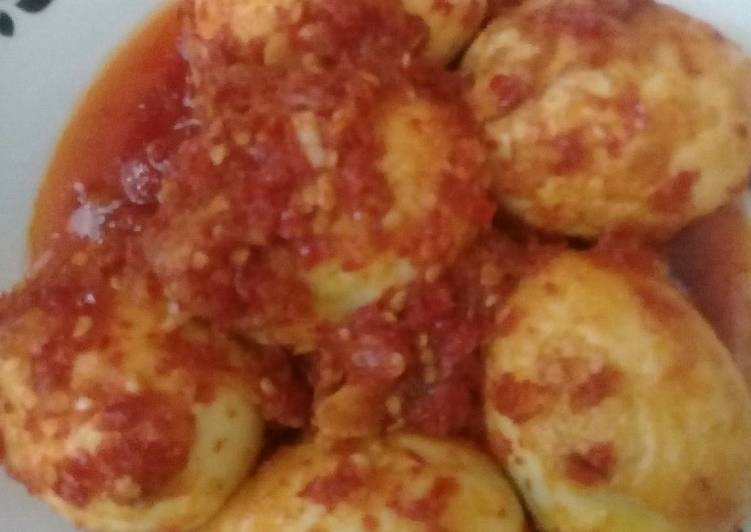 Resep Goreng telur balado, Enak Banget