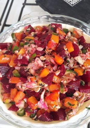 Una foto de Tarta de verduras y pollo