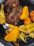 Tapa de nalga al horno con verduras