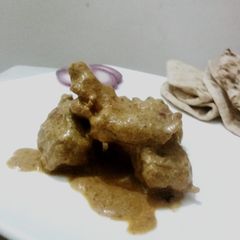 Sahi chicken in smoky flavour A picture of Sahi chicken in smoky flavour.