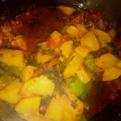 A picture of Aloo meethi.