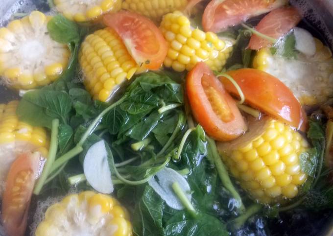 Resep Bening Bayam Jagung, Enak