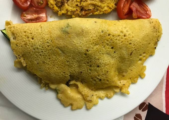 Crêpes vegetariana con farina di ceci