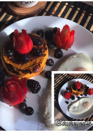 Una foto de Pancakes de camote