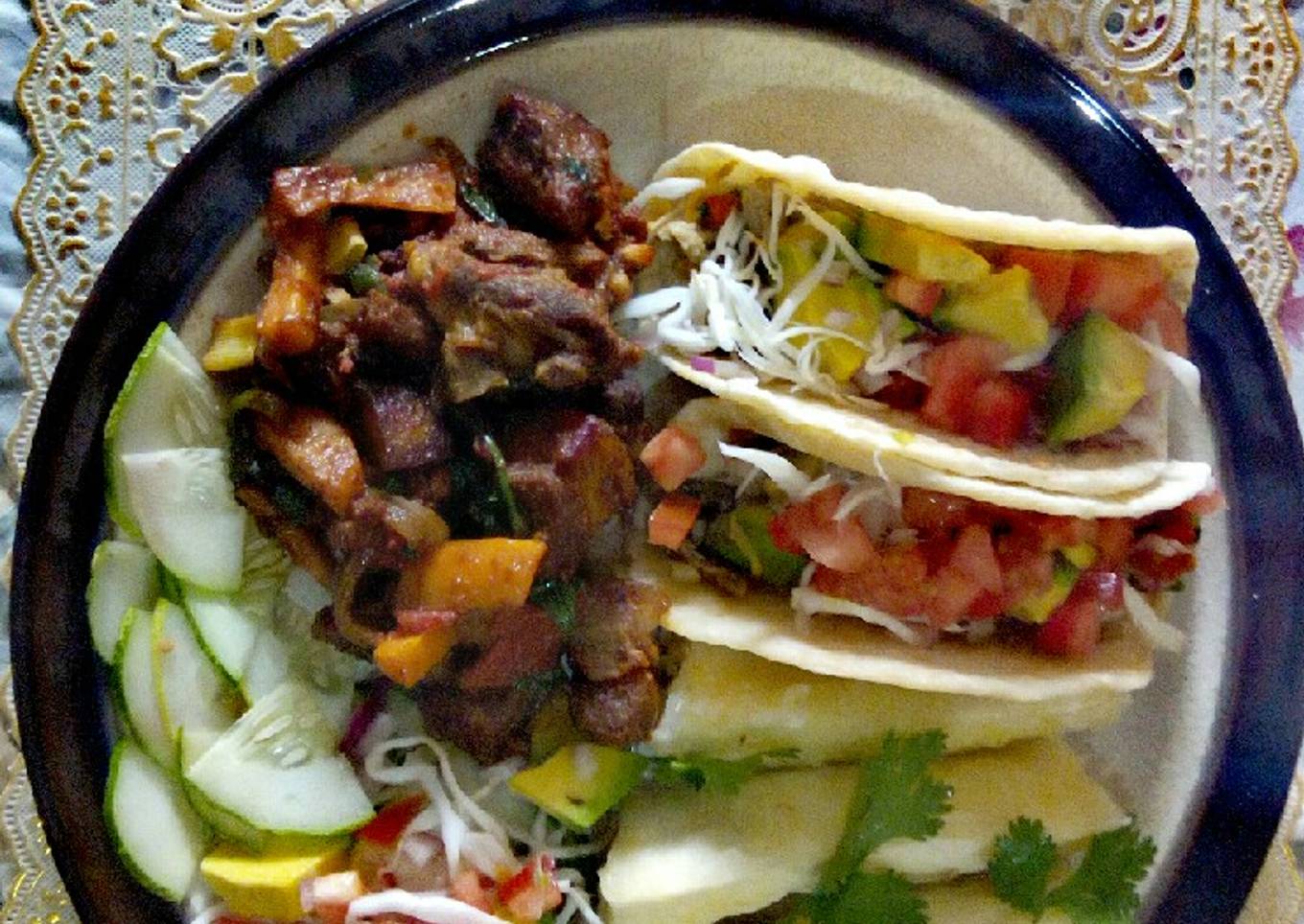 Tacos, Pork and Salad
