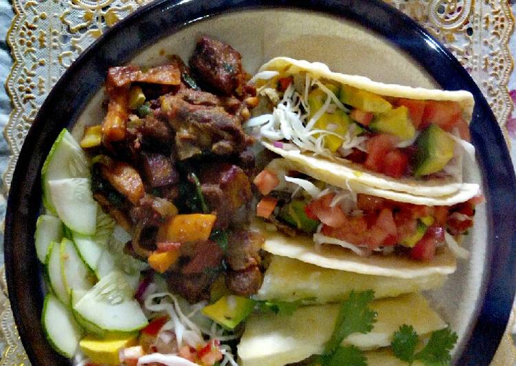 Steps to  Tacos, Pork and Salad