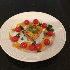 A picture of Pan Seared Sea Bass Fillets.