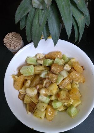 A picture of Fruit chaat (navratri special).