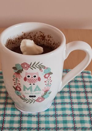Una foto de Mug cake de espelta y café ☕ Tortita en taza ♥