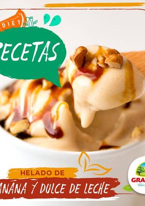 Una foto de Helado de Banana y Dulce de Leche Light(Rinde 3 porciones)