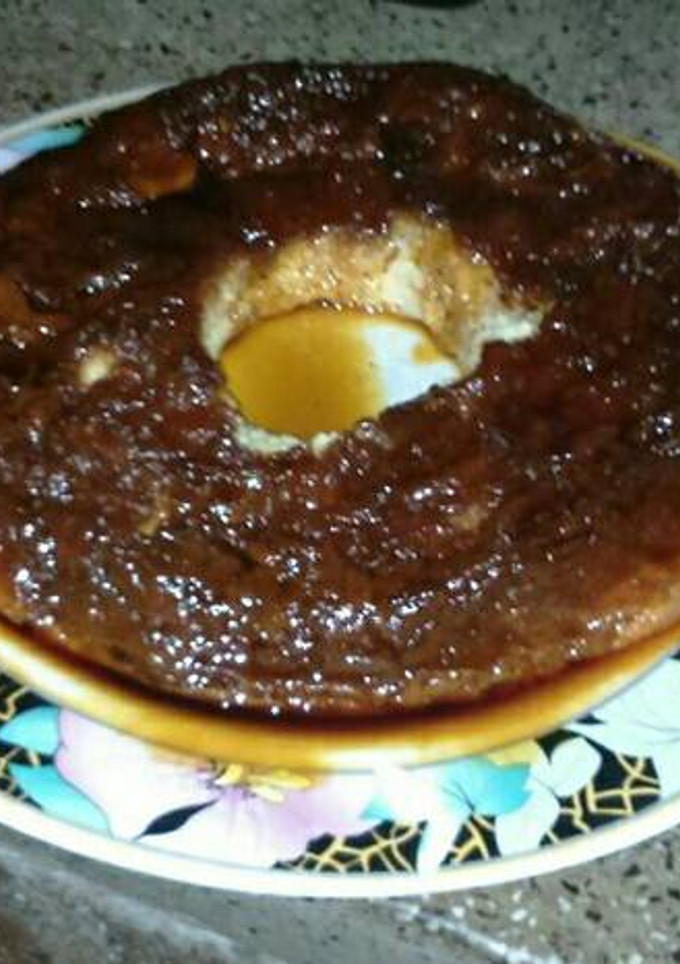 Una foto de Budín de pan con crema