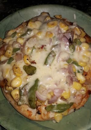 A picture of Mix veg pizza.