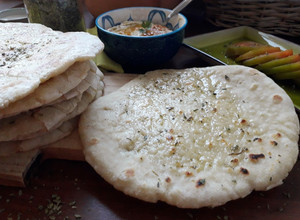 Foto di Pita greca con esubero di pasta madre