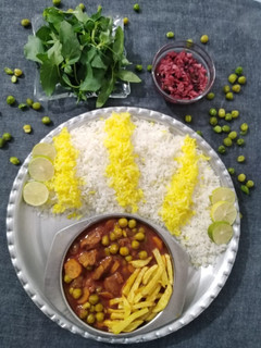 عکسی از دستور خورشت نخود فرنگی