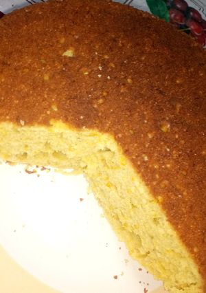 A picture of Pumpkin cake (charcoal jiko baked).