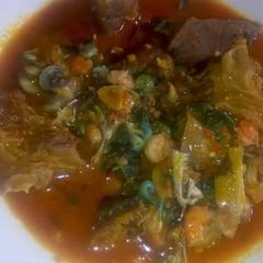 A picture of Uziza soup with peri wrinkle.