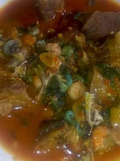 A picture of Uziza soup with peri wrinkle.
