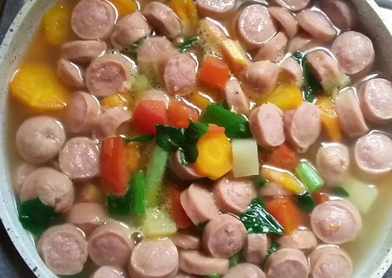 Sop ayam dan sosis