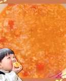 Cháo tôm cùng cà rốt