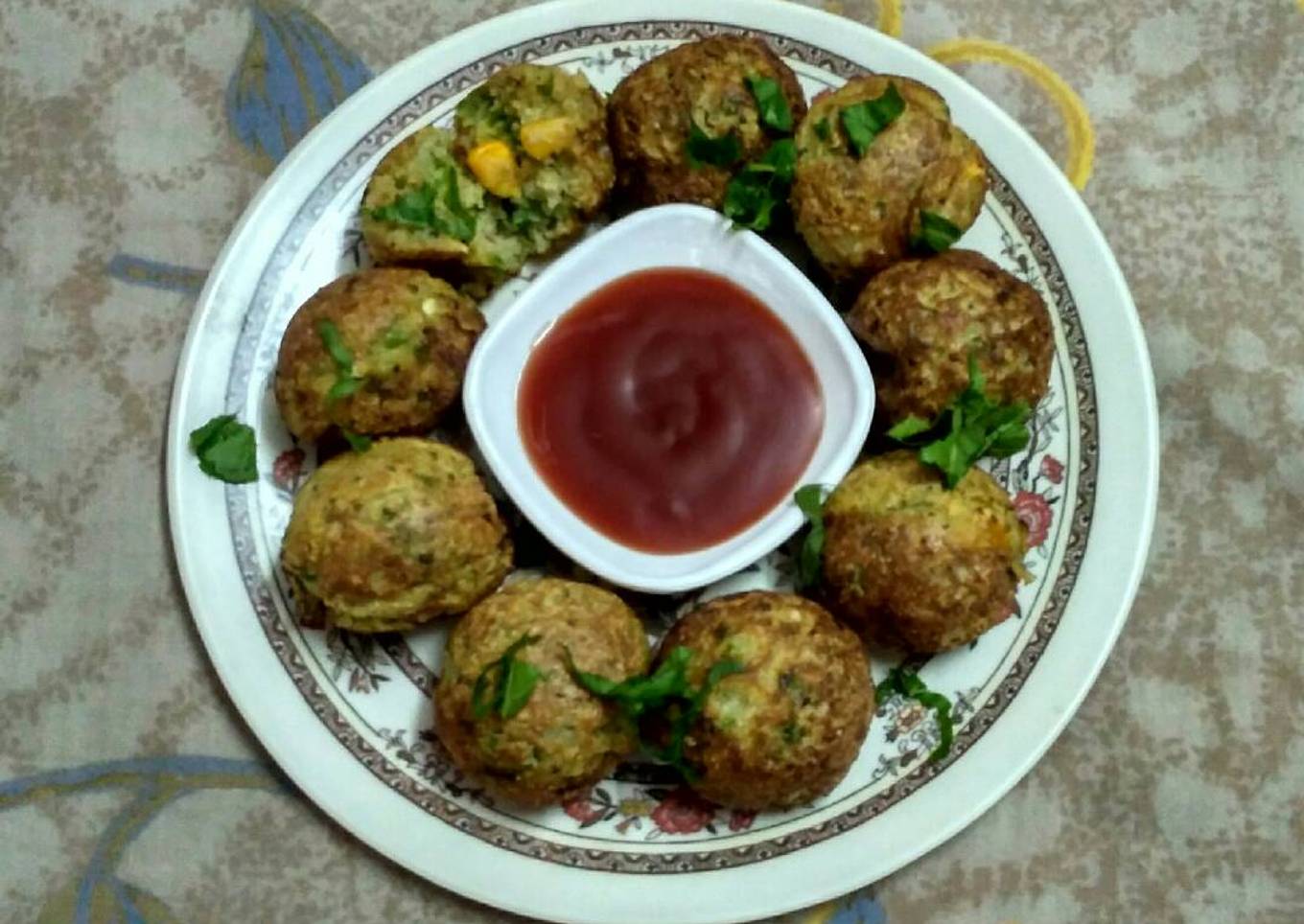 Healthy corn appe balls
