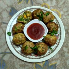 Healthy corn appe balls A picture of Healthy corn appe balls.