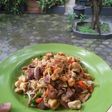 Tumis tauge, tahu dan ampela
