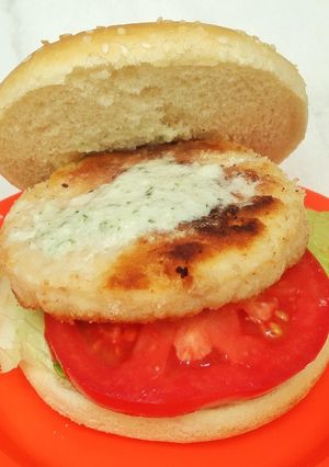 Una foto de Hamburguesas de merluza y gambas