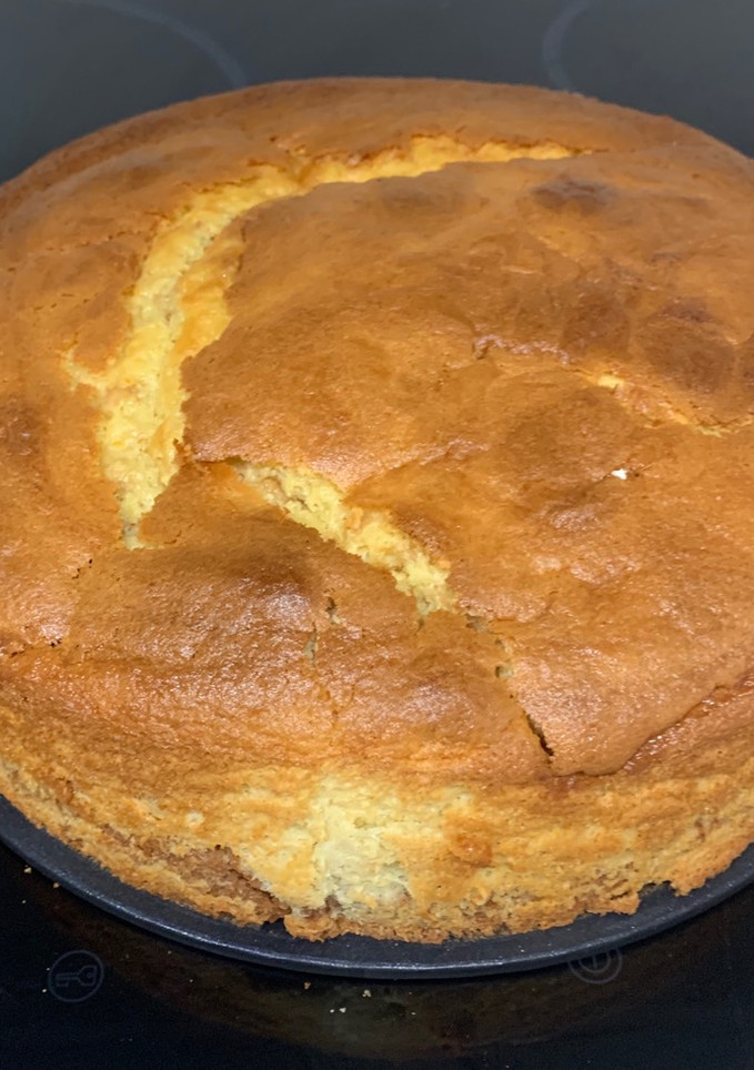 Una foto de Bizcocho de naranja y chocolate