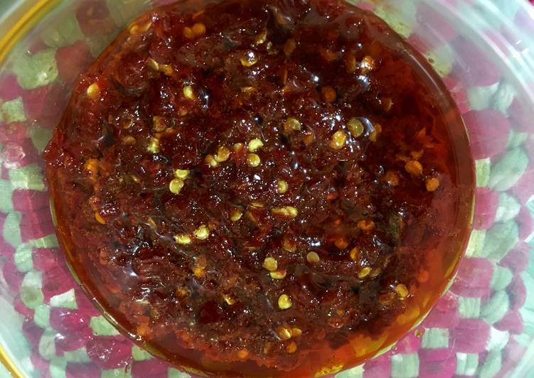 Cara Gampang Menyiapkan Sambal merah tahan lama Anti Gagal