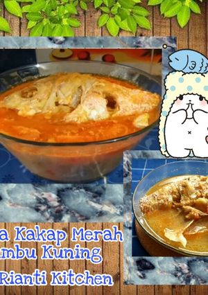 Foto resep Kepala Kakap Merah Bumbu Kuning ala Rianti Kitchen