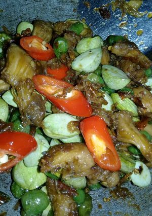 Foto resep Oseng mandai petey +terung pipit 🤗