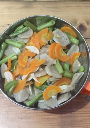 Foto resep Tumis buncis wortel bakso ayam
