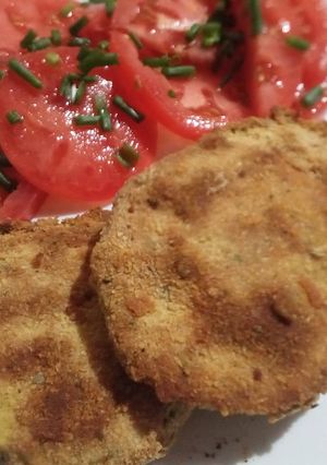 Una foto de Milanesas de calabacín