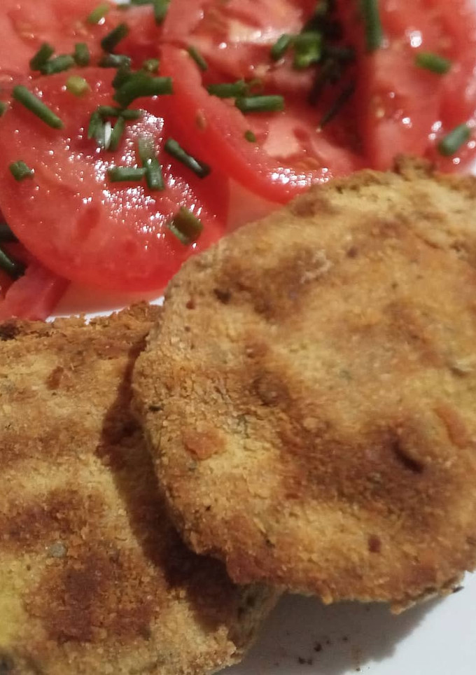 Una foto de Milanesas de calabacín