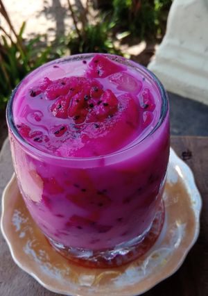 Foto resep Es buah naga