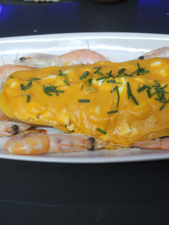 Una foto de Calabaza rellena de surimi y huevo duro