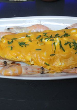 Foto principal de Calabaza rellena de surimi y huevo duro