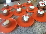 Manzanas al horno con merengue y frutilla