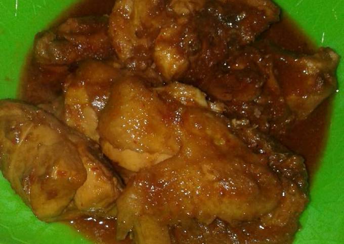 Ayam kecap merah pedas