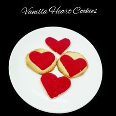 Vanilla Heart Cookies A picture of Vanilla Heart Cookies.