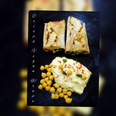A picture of Crispy vegan wraps.