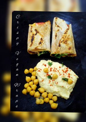 A picture of Crispy vegan wraps.