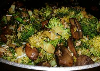 Fresh, Serving Recipe Garlic Parmesan Broccoli  Mushrooms Home Style