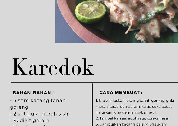 Resep Karedok Anti Gagal