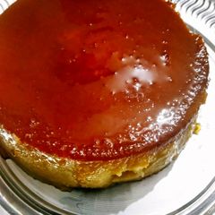 A picture of Eggless Mango bread pudding.