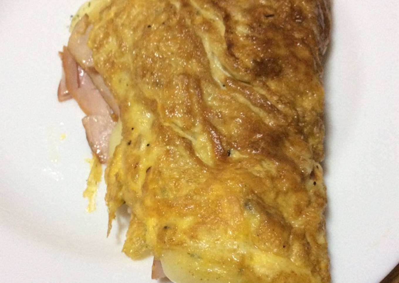 Omelette de jamón y queso María paz 💖💕