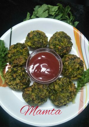A picture of Radish leaves pattour (Mooli ke patte ke pattour).
