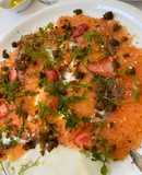 Salmón ahumado con fresas 🍓 y 🫒 aceitunas